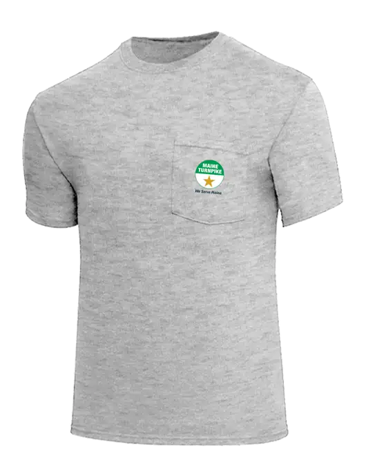 Core Blend Light Grey Heather Pocket T-Shirt w/MTA Turnpike Logo