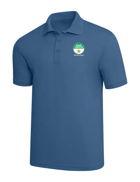 Slate Blue PosiCharge RacerMesh Polo w/MTA Turnpike Logo