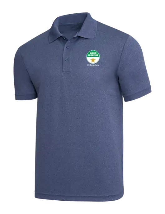 Light Navy Heather PosiCharge RacerMesh Polo w/MTA Turnpike Logo