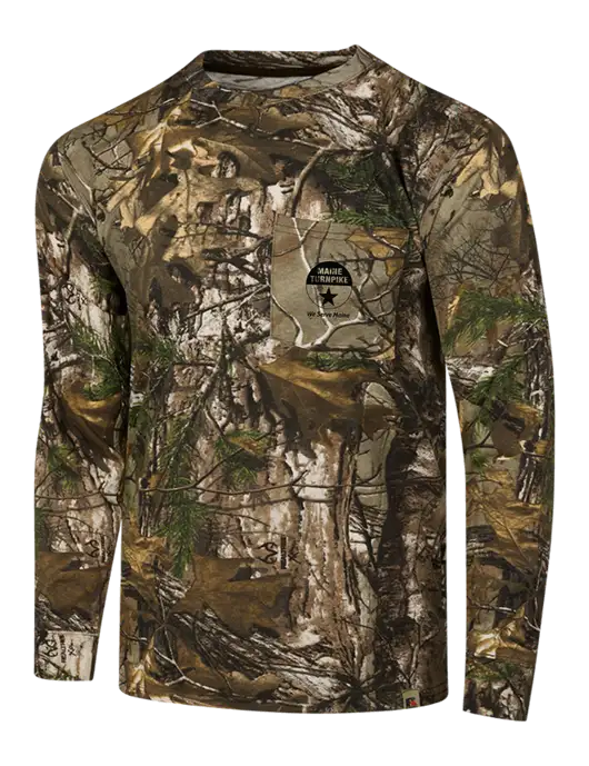 Russell Outdoors Realtree Edge Camo Long Sleeve Pocket T-Shirt w/MTA Turnpike Logo