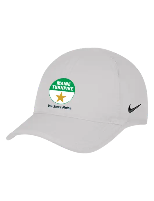 Nike White Featherlight Cap w/MTA Turnpike Logo