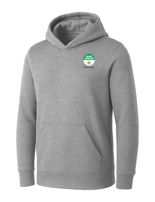 Womens Light Grey Heather Core Fleece Pullover Hooded Sweatshirt w/MTA Turnpike Logo