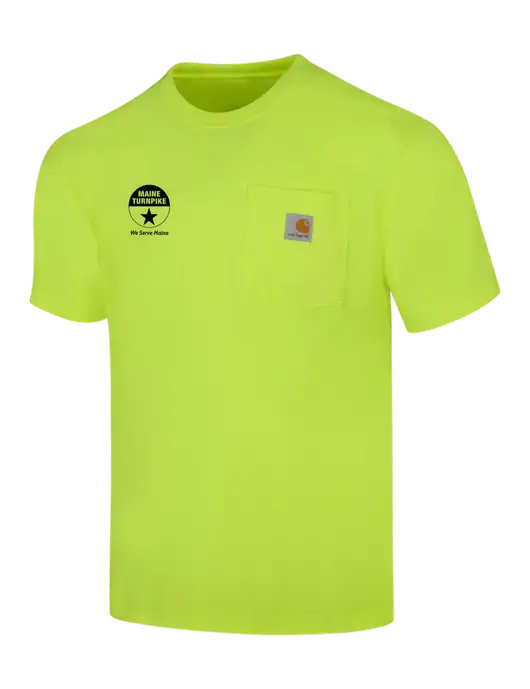 Carhartt Workwear Safety Yellow Pocket Short Sleeve T-Shirt w/MTA Turnpike Logo