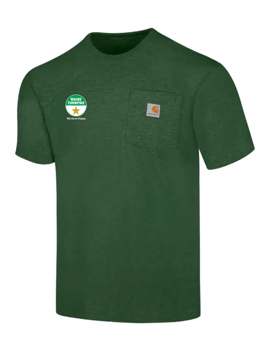 Carhartt Workwear Dark Green Heather Pocket Short Sleeve T-Shirt w/MTA Turnpike Logo