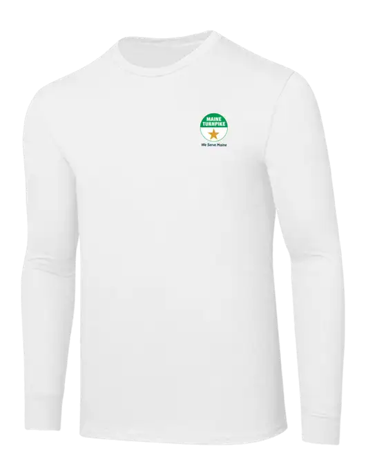 Core Blend White Long Sleeve Tee w/MTA Turnpike Logo