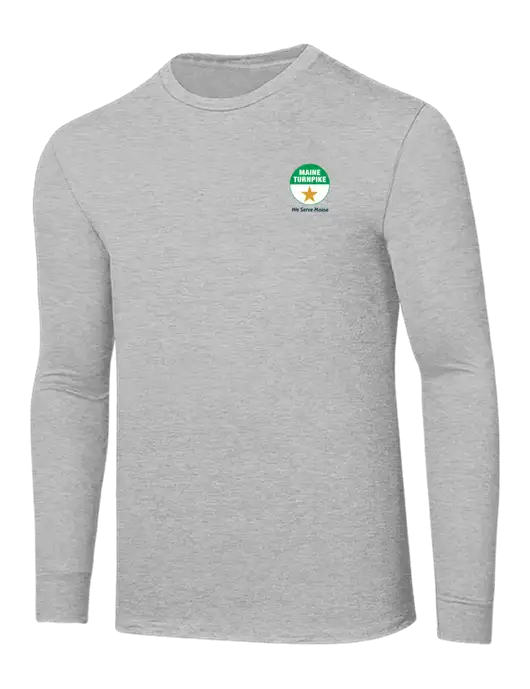 Core Blend Light Grey Heather Long Sleeve Tee w/MTA Turnpike Logo