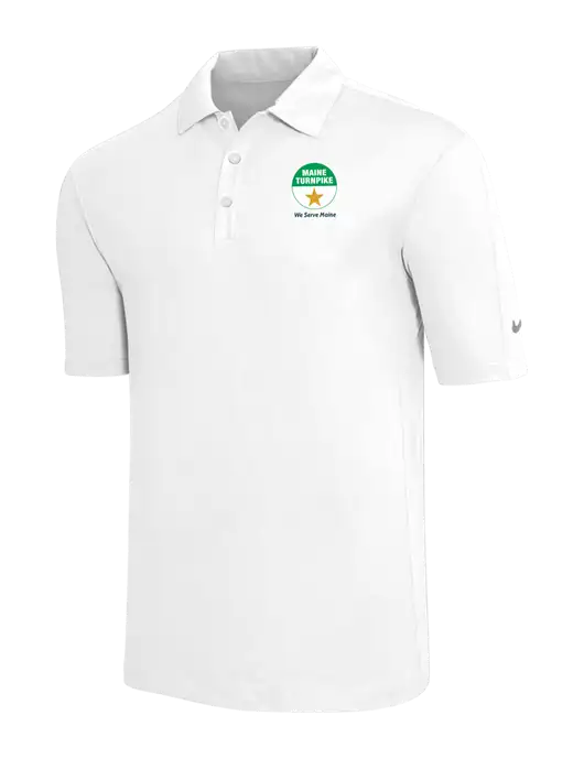 Nike White Tech Sport Dri-FIT Polo w/MTA Turnpike Logo