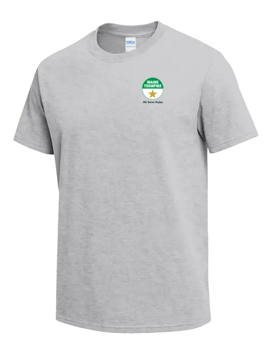 Light Grey Heather Heavyweight 6.1 oz T-Shirt w/MTA Turnpike Logo