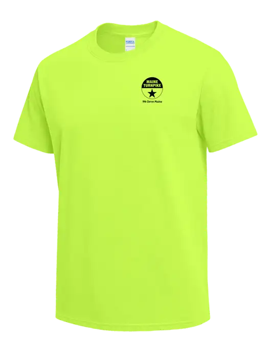 Safety Green Heavyweight 6.1 oz T-Shirt w/MTA Turnpike Logo