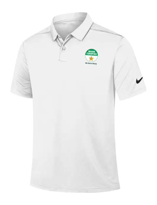 Nike White Dry Essential Solid Polo w/MTA Turnpike Logo