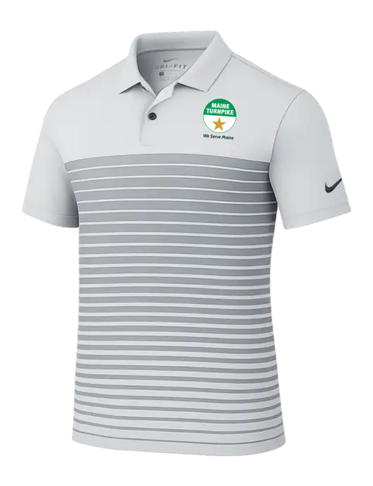 Nike Light Grey Dri-FIT Vapor Block Polo w/MTA Turnpike Logo