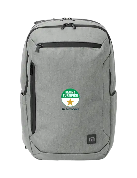 TravisMathew Light Grey Heather Duration Backpack w/MTA Turnpike Logo