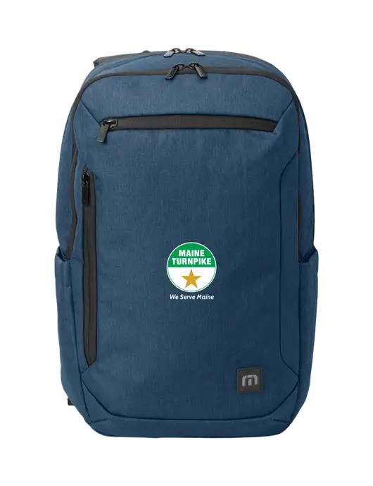 TravisMathew Heather Navy Duration Backpack w/MTA Turnpike Logo
