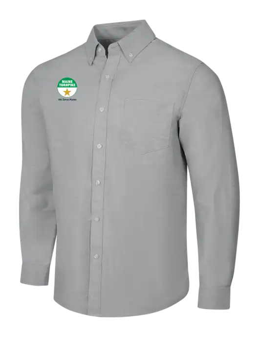 Light Grey SuperPro Oxford Shirt w/MTA Turnpike Logo