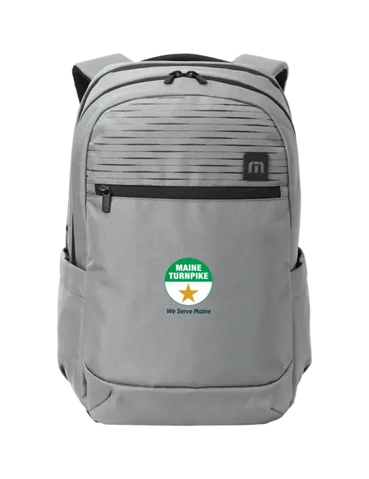 TravisMathew Light Grey Approach Backpack w/MTA Turnpike Logo