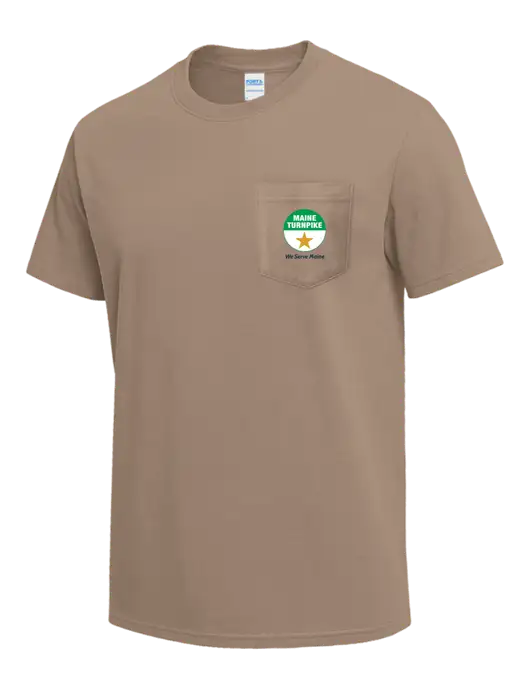 Dark Tan Heavyweight 6.1 oz Pocket T-Shirt w/MTA Turnpike Logo