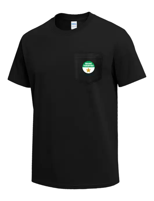 Black Heavyweight 6.1 oz Pocket T-Shirt w/MTA Turnpike Logo