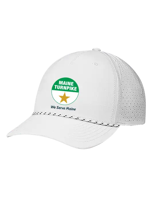 Richardson Laser Perf Performance White/White-Black Rope Cap w/MTA Turnpike Logo
