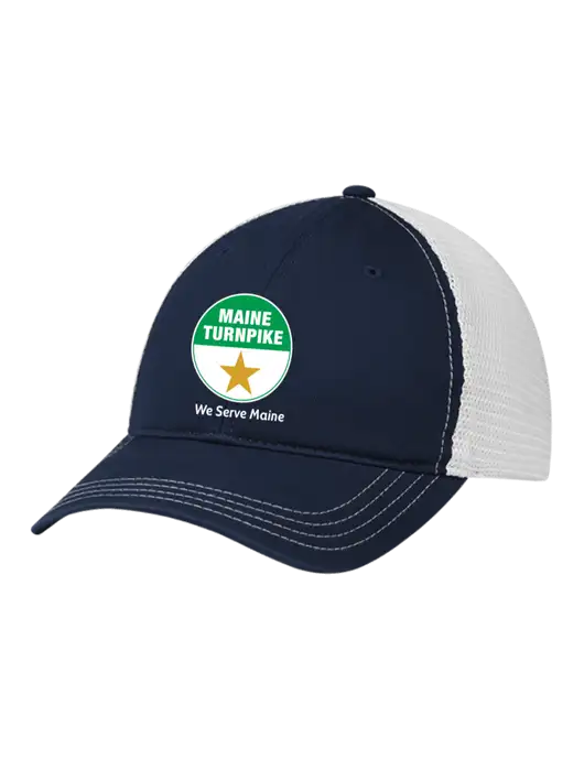 Richardson 111 Garment Washed Trucker Cap Navy w/White Mesh w/MTA Turnpike Logo