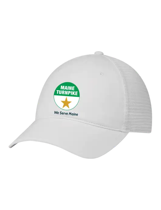 Richardson 111 Garment Washed Trucker Cap White w/White Mesh w/MTA Turnpike Logo