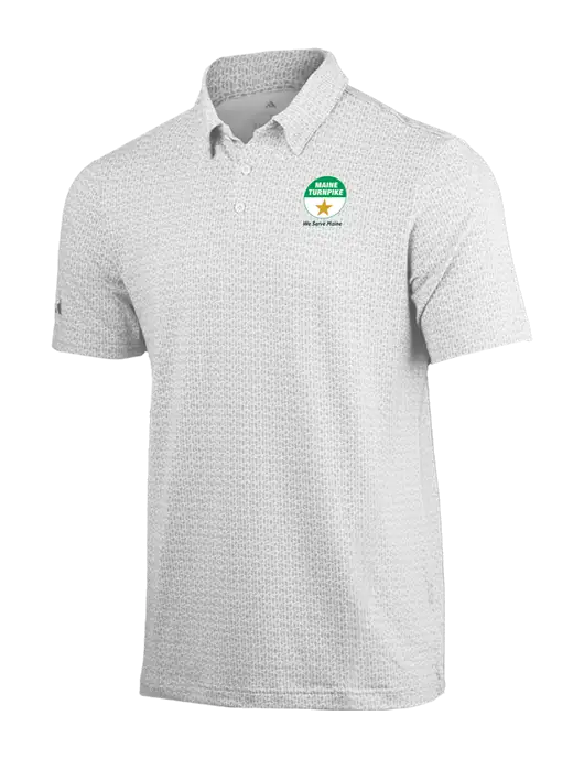 Adidas White Printed Blend Polo w/MTA Turnpike Logo