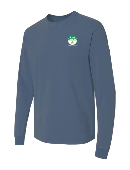 Comfort Colors Garment-Dyed Blue Slate Heavyweight Long Sleeve T-Shirt w/MTA Turnpike Logo