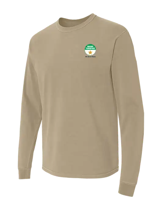 Comfort Colors Garment-Dyed Tan Heavyweight Long Sleeve T-Shirt w/MTA Turnpike Logo