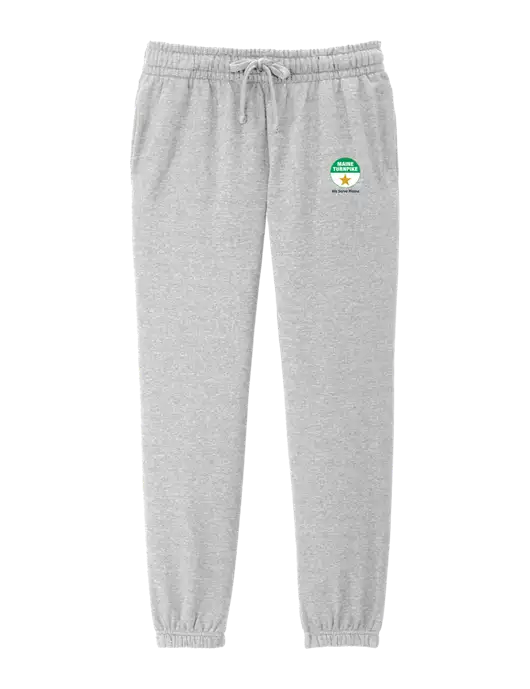 District Womens Light Heather Grey Fleece Sweatpants w/MTA Turnpike Logo