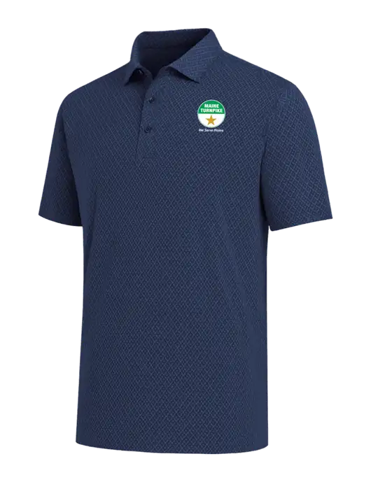 Callaway All-Over Stitched Dark Navy Chev Polo  w/MTA Turnpike Logo