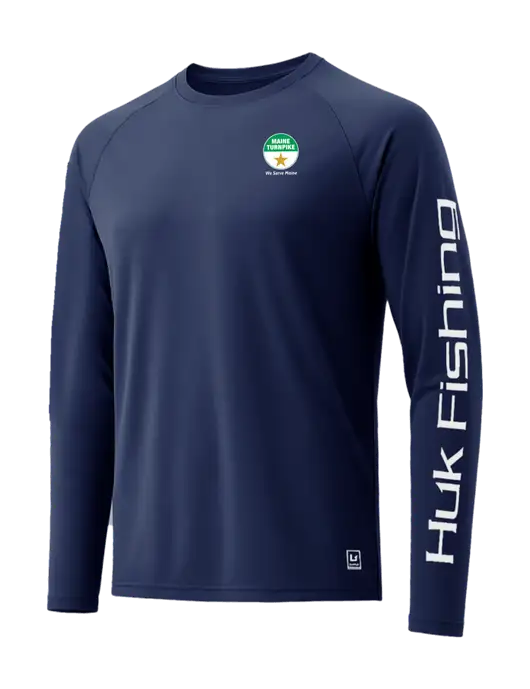 HUK Navy LoPro Pursuit Long Sleeve T-Shirt w/MTA Turnpike Logo