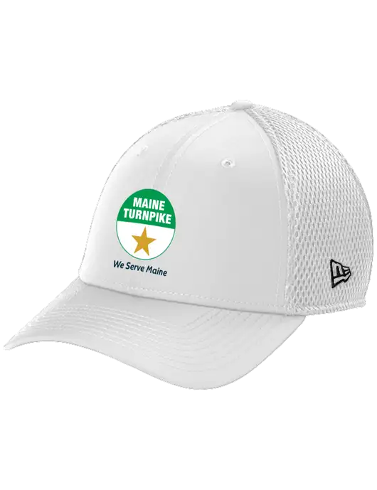 New Era 39THIRTY Performance Stretch White Mesh Cap w/MTA Turnpike Logo