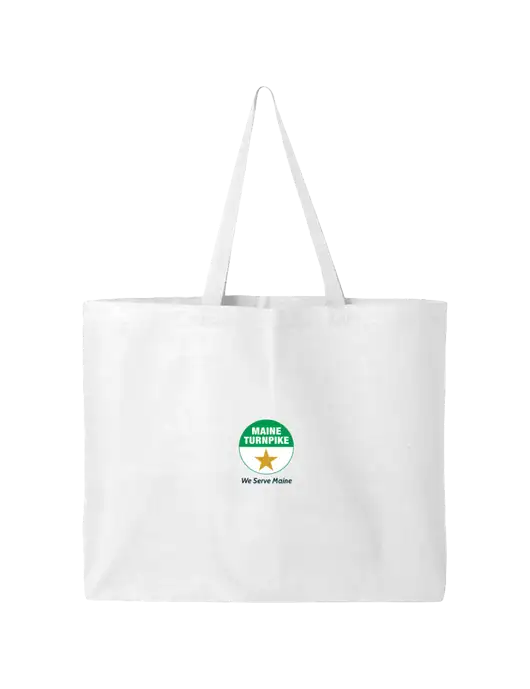 Sturdy Canvas White Tote w/MTA Turnpike Logo