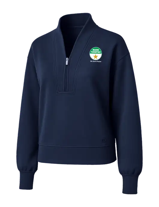 OGIO Womens Dark Navy Transcend 1/4-Zip w/MTA Turnpike Logo
