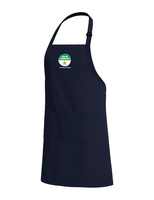 Easy Care Extra Long Bib Navy Apron with Stain Release w/MTA Turnpike Logo