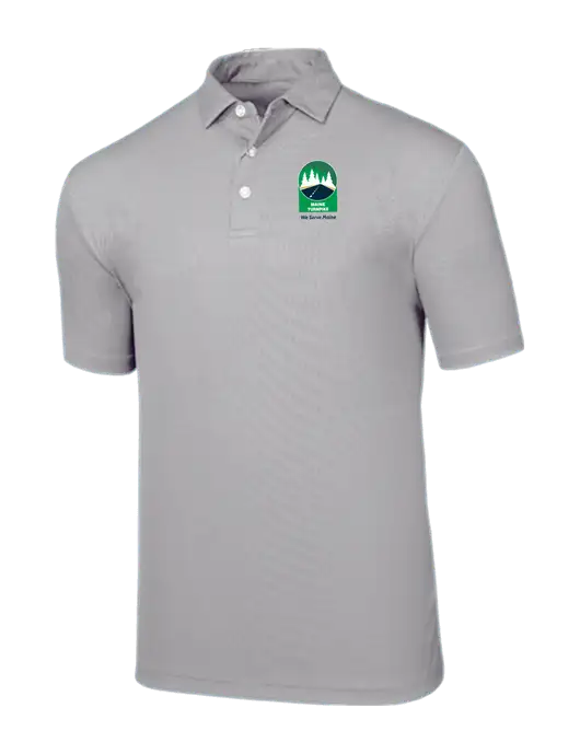 Callaway Birdseye Light Grey Polo w/MTA Turnpike Evergreen Logo