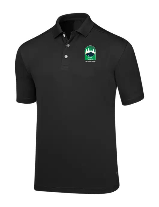 Callaway Core Black Performance Polo w/MTA Turnpike Evergreen Logo