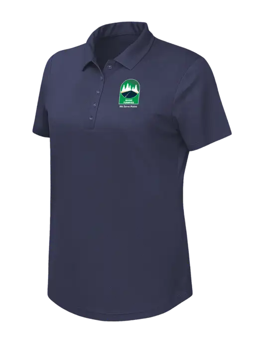 Callaway Womens Birdseye Navy Polo w/MTA Turnpike Evergreen Logo
