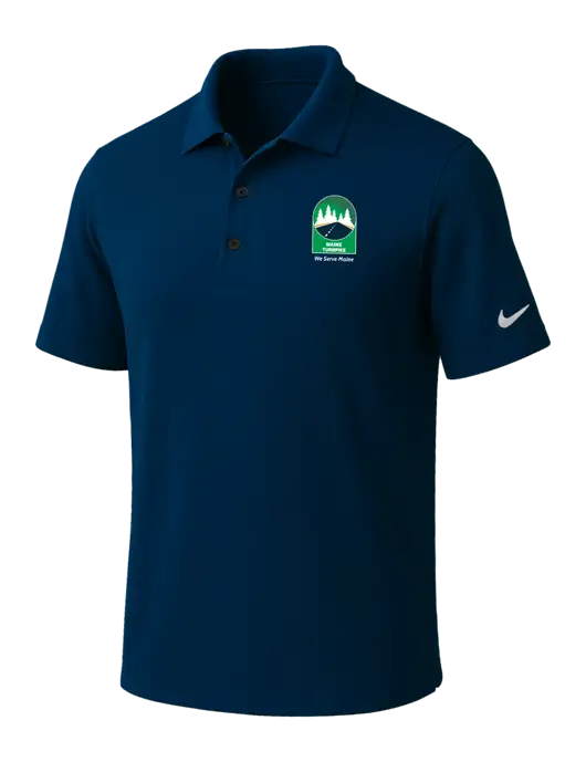 NIKE Navy Dri-Fit Micro Pique Polo w/MTA Turnpike Evergreen Logo