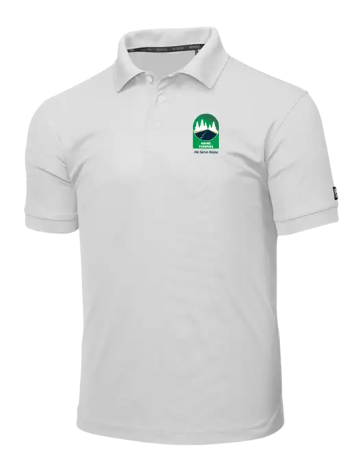 OGIO Bright White Caliber 2.0 Polo w/MTA Turnpike Evergreen Logo
