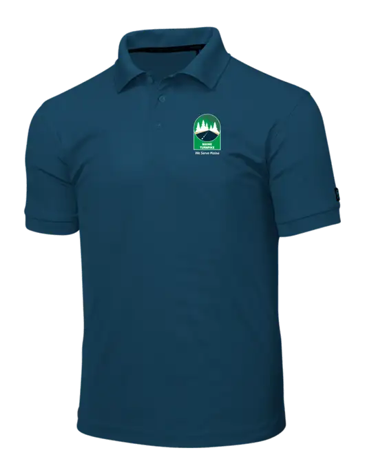 OGIO Light Navy Caliber 2.0 Polo w/MTA Turnpike Evergreen Logo