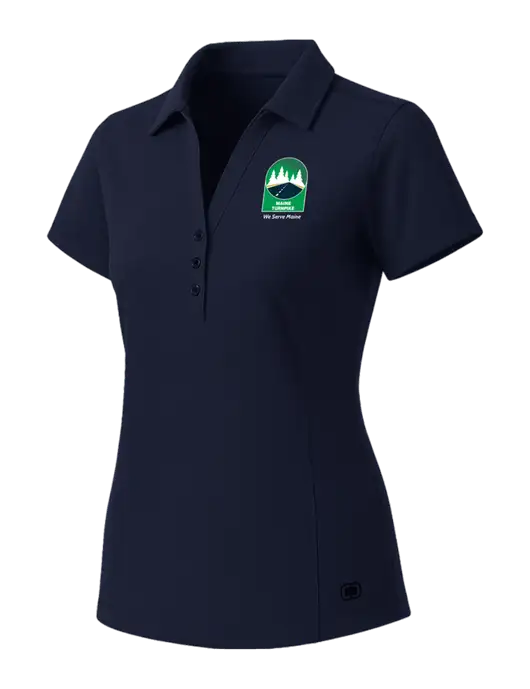 OGIO Womens Navy ONYX Polo w/MTA Turnpike Evergreen Logo