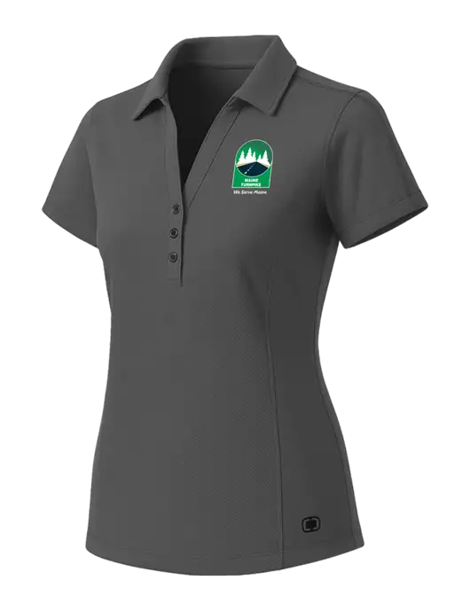 OGIO Womens Medium Grey ONYX Polo w/MTA Turnpike Evergreen Logo