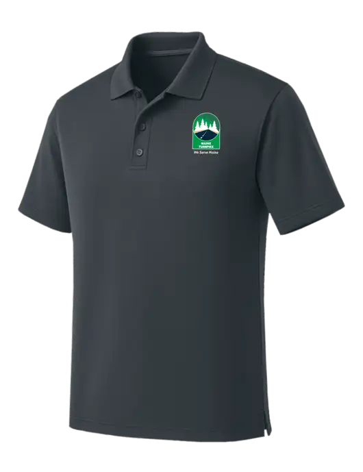 Dark Grey Dry Zone UV Micro Mesh Polo w/MTA Turnpike Evergreen Logo