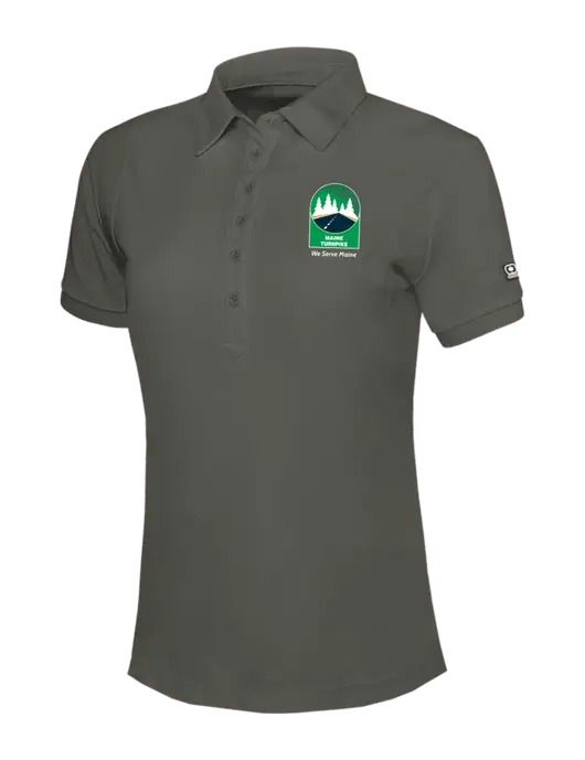 OGIO Womens Medium Grey Jewel Polo w/MTA Turnpike Evergreen Logo