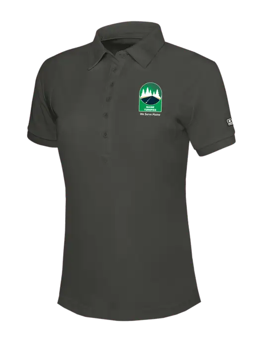 OGIO Womens Dark Grey Jewel Polo w/MTA Turnpike Evergreen Logo