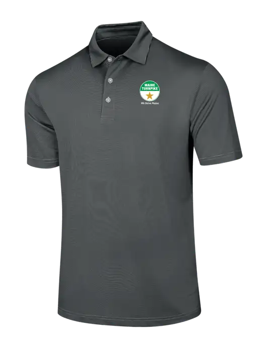 Callaway Black Fine Line Stripe Polo w/MTA Turnpike Logo