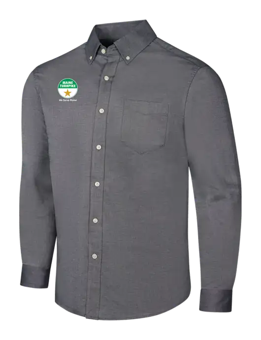 Dark Grey SuperPro Oxford Shirt w/MTA Turnpike Logo