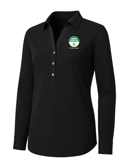 Womens Black City Stretch Shirt w/MTA Turnpike Logo