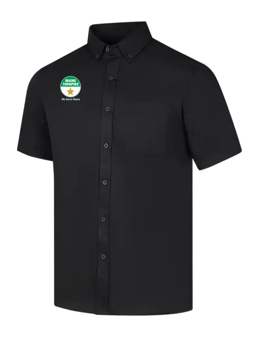 Short Sleeve Deep Black Superpro React Twill Shirt w/MTA Turnpike Logo