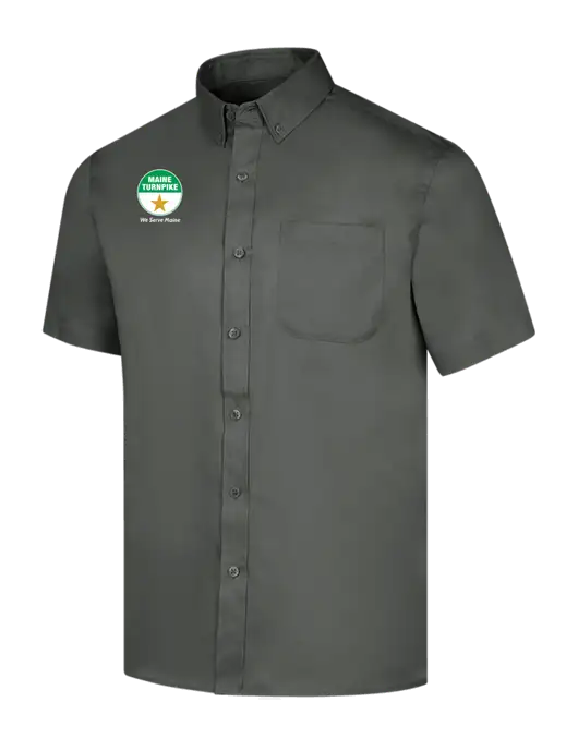 Short Sleeve Dark Grey Superpro React Twill Shirt w/MTA Turnpike Logo